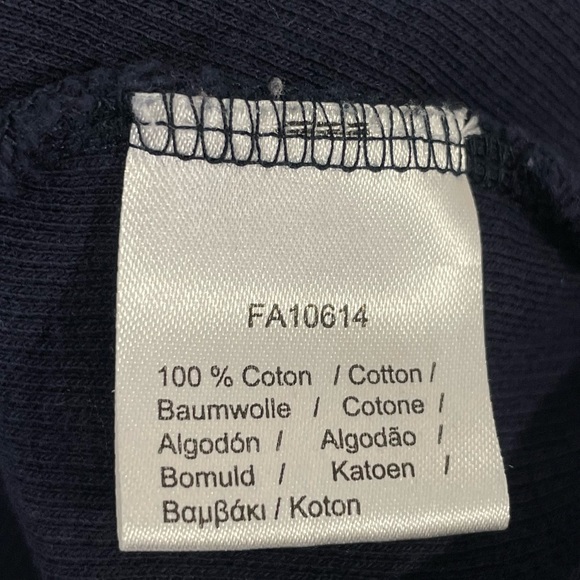 Lacoste Half Zip Pullover Sweatshirt Croc Logo Pockets Heavy Knit Navy Blue | XL - Picture 9 of 10